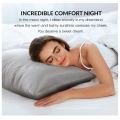 Hypoallergenic Satin Pillowcase Standard Size (51*76 cm) Pillow Cover Satin Pillow Covers with Envelope Closure Silver Grey